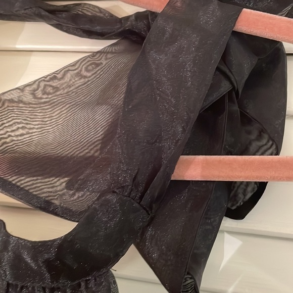 Thirty Thirty LA Black Sheer Lined Poly Sheer Halter Bodysuit Size S - Picture 4 of 11